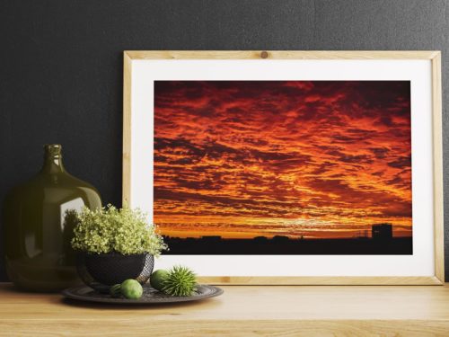 ann britton dawn in outback australia framed